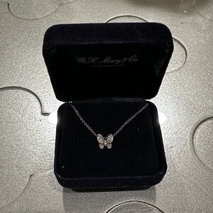 Elegant Silver Butterfly Necklace